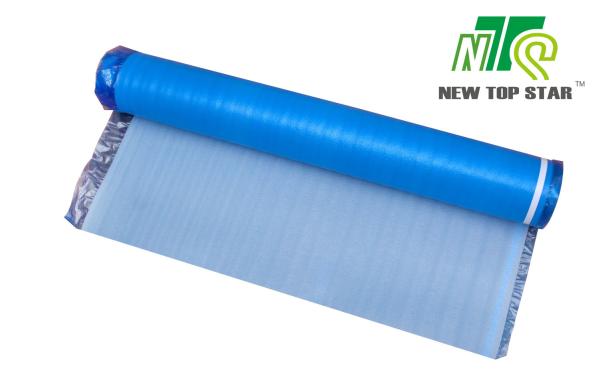 Quality 20kg/m3 Thermal Insulation Laminate Flooring Underlayment With Blue Single Foam for sale