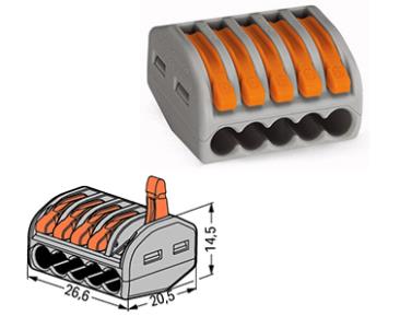 222-412 Type Push In Led Light Cable Wire Connectors 400V 20A 2P 3P 5P