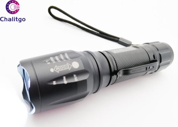 Quality XML T6 High Lumen Tactical Flashlight With Adjustable Focus 5 Light Modes for sale