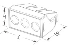 10Pcs / Box Conductor Push Wire Terminals Block With Lever