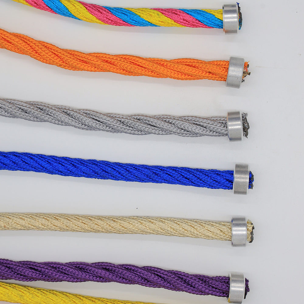 China Combination Outdoor Playground Rope 16mm 6 Strand With Steel wholesale