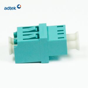 ADTEK LC Fiber Optic Adapter Aqua With Zirconia Sleeve