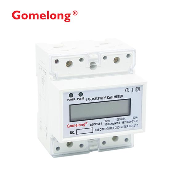 Quality Large-Scale Integrated Circuits Single Phase Din Rail Watt Hour Meter With LCD Display for sale