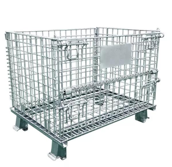Quality Dia 5.0mm-5.8mm Wire Mesh Container Warehousing Steel Storage Cages for sale