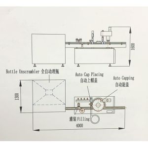 round bottle 3KW 1800BPH Plastic Bottle Filling Machine