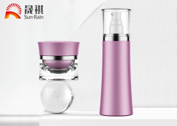 Quality Cosmetic Pump EDM Face Lotion Bottle And Cream Jar Acrylic Double Wall Waist for sale