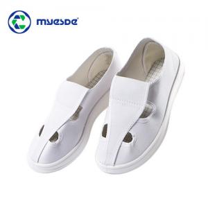 China esd protection shoes Pu White blue Shoes Anti-static Esd Pu Esd Cleanroom Shoes With 4 Holes Welcro cleanroom esd shoes wholesale