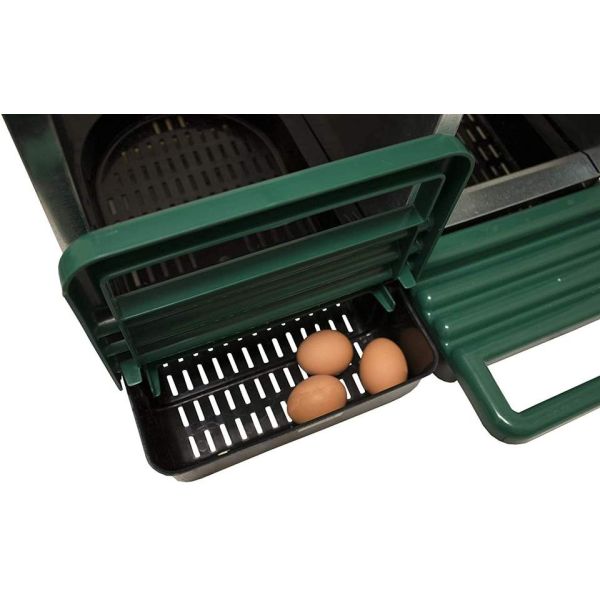 Laying Nesting Box Lifestyle Module 1 place Galvanized Steel with Plastic Egg Bottom Nest Box Green