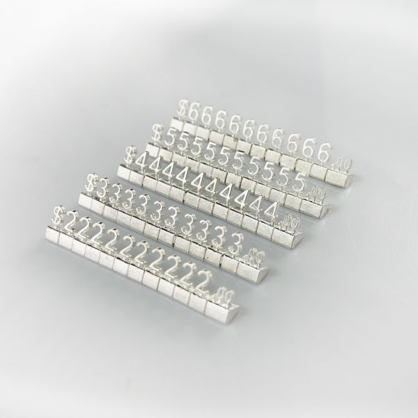 3D Metal USD Pricing Systems price cubes Retail Price Display Tags