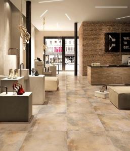 China Yellow Accidental Colouring Travertine Porcelain Tile , 32x32 Porcelain Tile wholesale