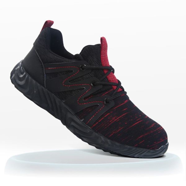 Breathable Work Shoes Flying Knit Safety Shoes Comfortable Safety Shoes Construction Work Shoes For Summer