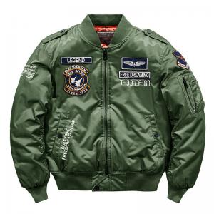 China Vintage Puffer Mens Varsity Jacket Sports Bomber Leather Jacket on sale
