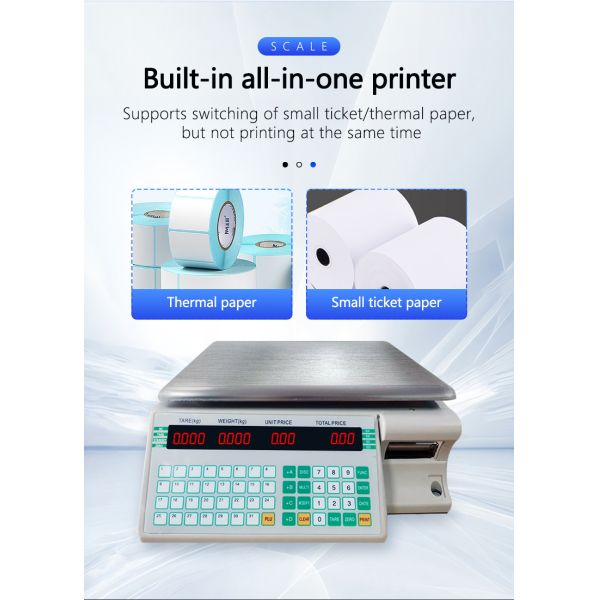 Advanced SHV-TMA Bar Code Table Scale 30kg with ABS Plastic/Stainless Steel Plate