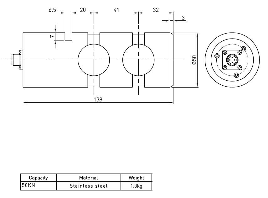 Hydraulic Shear Pin Type Load Cell