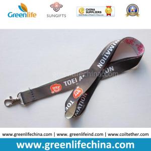 China Staff visitor full color heat-transferred printing top quality custom logo lanyard for safety on sale