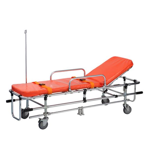 Quality Ambulance 194cm 160Kg Patient Transport Trolley With IV Pole for sale