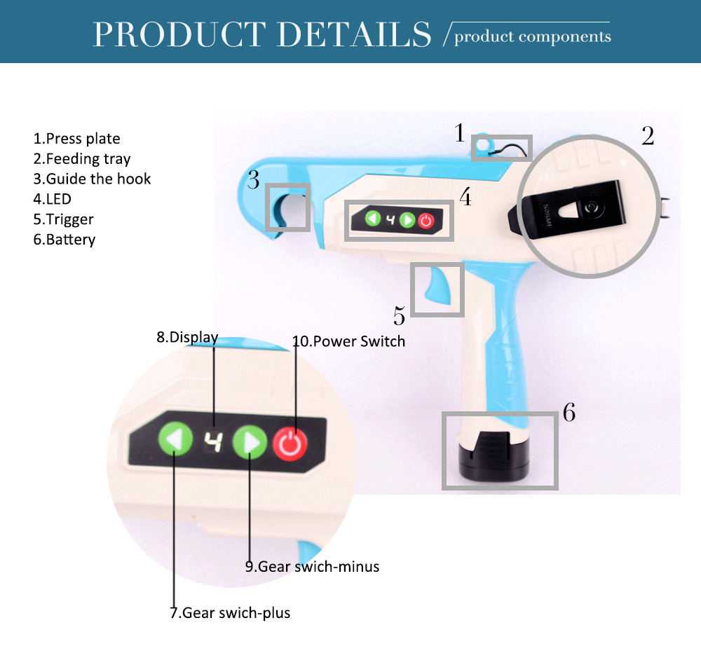 Swansoft 16.8V Electric Tying Machine/Binder for Vineyard Garden Vegetable