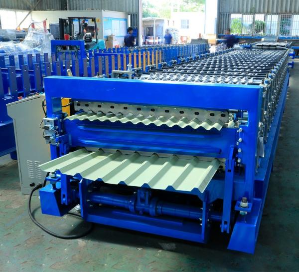 Quality 12-15m/Min Double Layer Roofing Sheet Machine For Tile Making for sale
