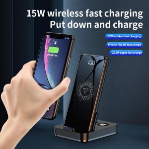 China Black Samsung Fast Charge Wireless Charging Pad , 10000mah Power Bank 15w wholesale
