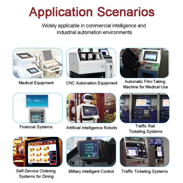 3mm Bezel 17 Inch LCD Touch Screen High Brightness Sunlight Readable IP65 With Capacitive Touch IPC