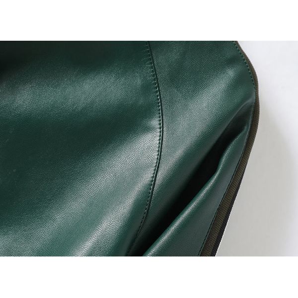 Plus Size Stand Collar Leather Motorcyclejaqueta Windcheater Utility Outdoor Sports Women Faux Fur Jacket