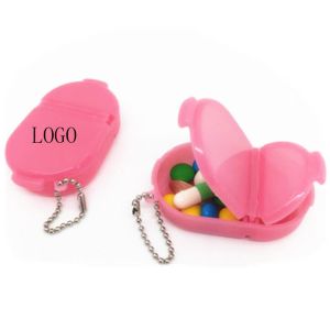 China Pink Mini Medicine Box Small Plastic Box Keychain Logo Ccustomized wholesale