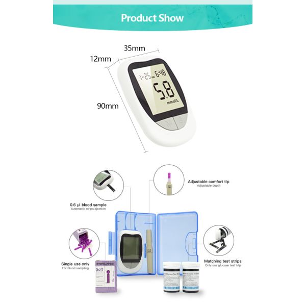 8s Digital Home Glucose Monitors Portatil Glucose Meter Sterile