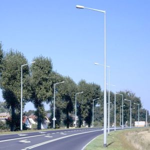 China IP65 Hot Dip Galvanised Street Light Pole With Customized Dimensions wholesale