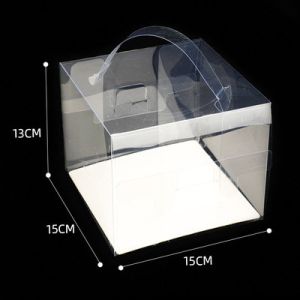 130*150*150mm Plastic Dessert Takeaway Boxes Transparent Cupcake Box