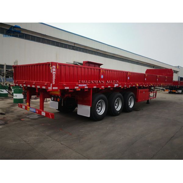 50 Tons Side Wall Semi Trailer With 12 Pcs Container Twist Lock