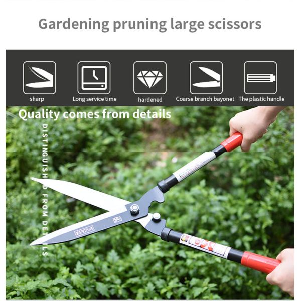Hand Garden Pruning Scissors Tool Landscaping Fence Hedge Plant Pruning Cutter Lopper