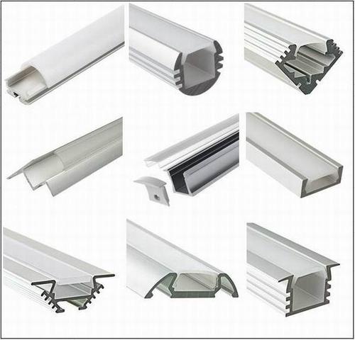 Extruded Aluminum Led Profile For Led Strips Light / Aluminum Tile Trim Profile