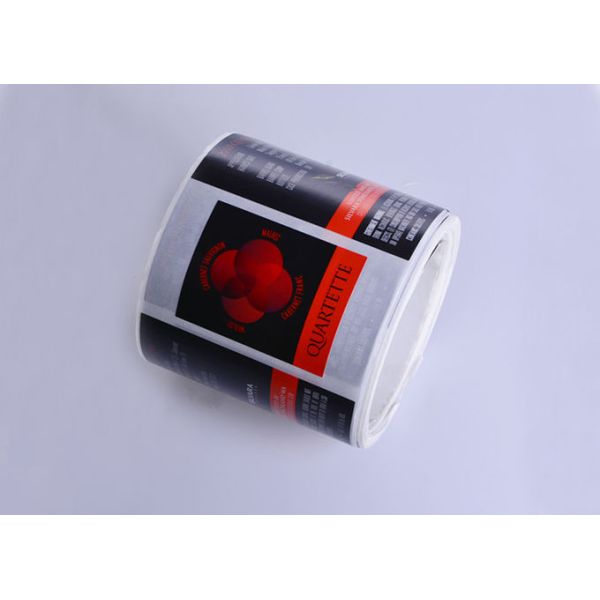 Custom cmyk glossy varnishing spot UV wine bottle packaging sheet roll labels printing