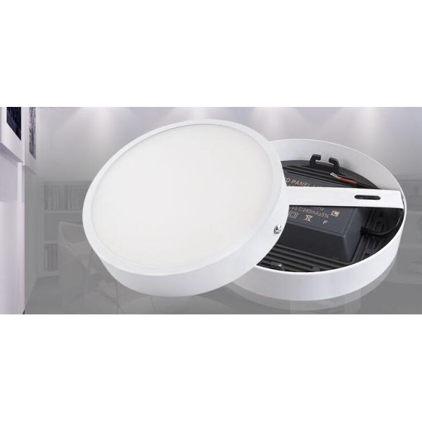 Round Square Surface Mounted LED Panel Light narrow border internal led driver CE SAA EMC