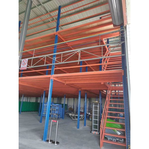 2 Floors Storage Mezzanine Platforms ODM Steel Frame Mezzanine Floor For Shop
