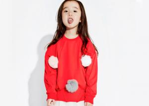 China Round Neck Girls Size 7 Clothes , Little Girls Long Sleeve Shirts With Venonat Sweater on sale