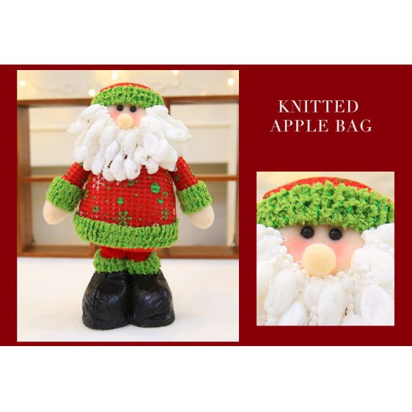 Easy Clean Surface Animated Plush Christmas Toys Long Beard Santa Claus Filled With Full Pp Cotton