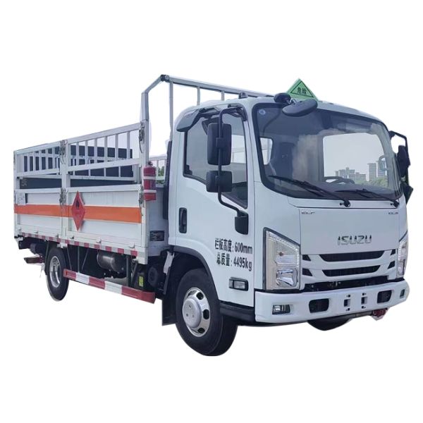 ISUZU 4X2 8 Tons Load Fence Cargo Truck Single Row Seat For Dangerous Goods
