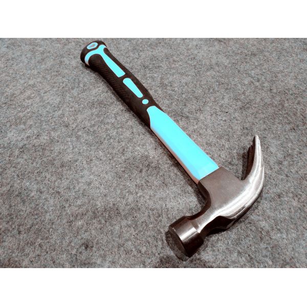 Claw Hammer(XL0014-2), polishing surface, color rubber handle, durable quality and good price hand tools