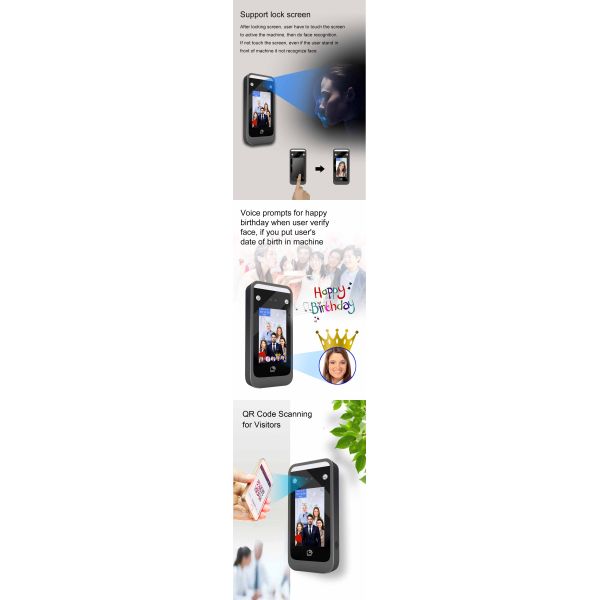 3m Wiegand 34 Face Recognition Machines Smart Attendance Access Control