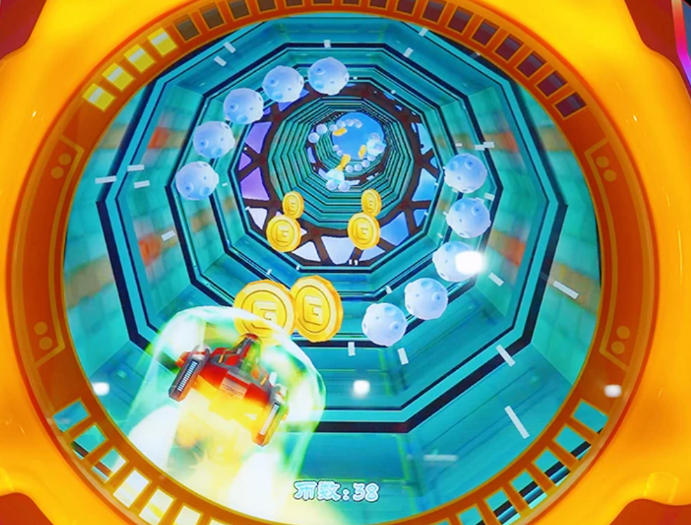 Game machine ticket redemption mechanism detail