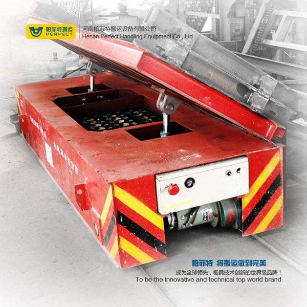 Scissor hydraulic lifting platform vehicle electric rail transfer cart