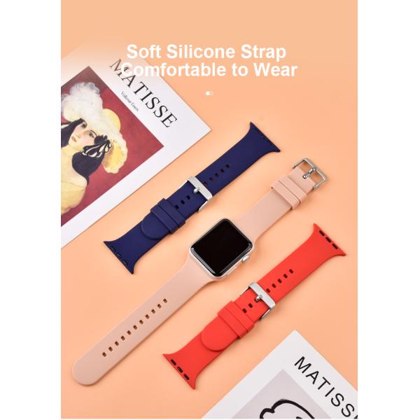 Custom 40 44mm Popular Silicone Strap Band Sports Style For Apple Watch
