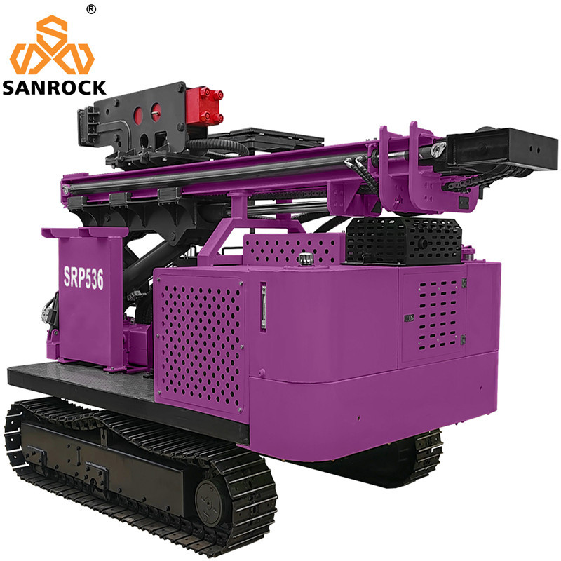 Crawler Screw Pile Driver Hydraulic Ramming Machine Groundwork Solar Pile Driving Rig
