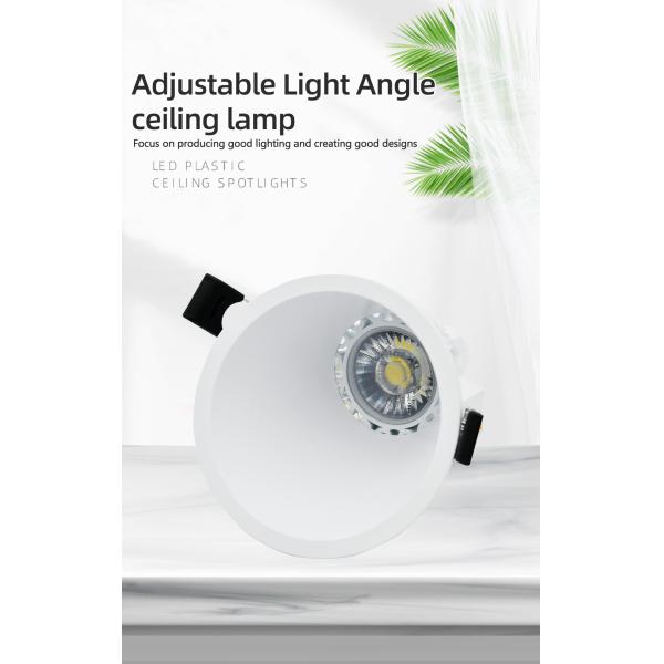 Black / White Mr16 Recessed Lighting Housing PC Material Shell For Diagonal Spotlight