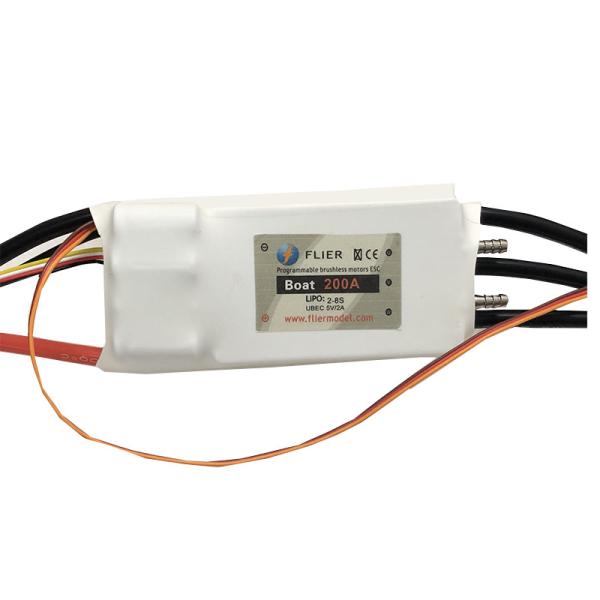 8S 200A Brushless RC Boat ESC Speed Controller with 5V 1A BEC Battery Power