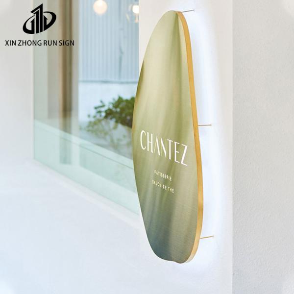 Metal Round Sign White Indoor And Outdoor Signboard Metal Sign Light Box