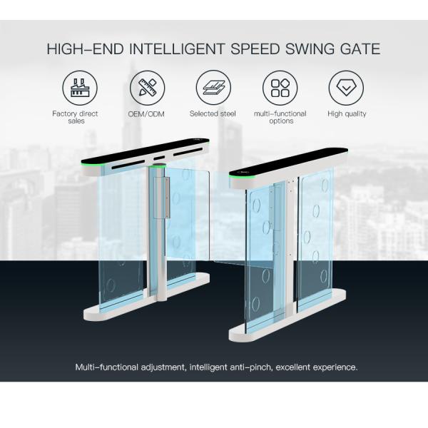Office Building Speed Turnstile Gate with 2 Million Trouble-Free Operation Times and Customizable Face Recognition Detector