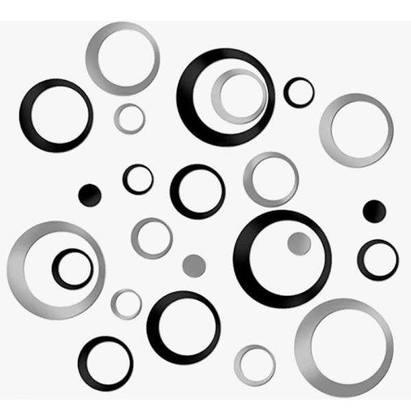 Echo-friendly and Kraft Sticker 3D Acrylic Three-dimensional Mirror Wall Stickers for Circular Home Decoration in Design