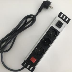 3 Outlet Smart Schuko Power Strip With Dual USB Port 2M Cord Metal Shell